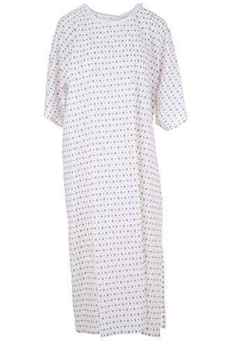 Unisex Adjustable Hospital Gown with Neck & Waist Ties - Pack of 4 Black Patient Robes for Comfortable Recovery | Ideal for Surgery, Medical Procedures & Home Care