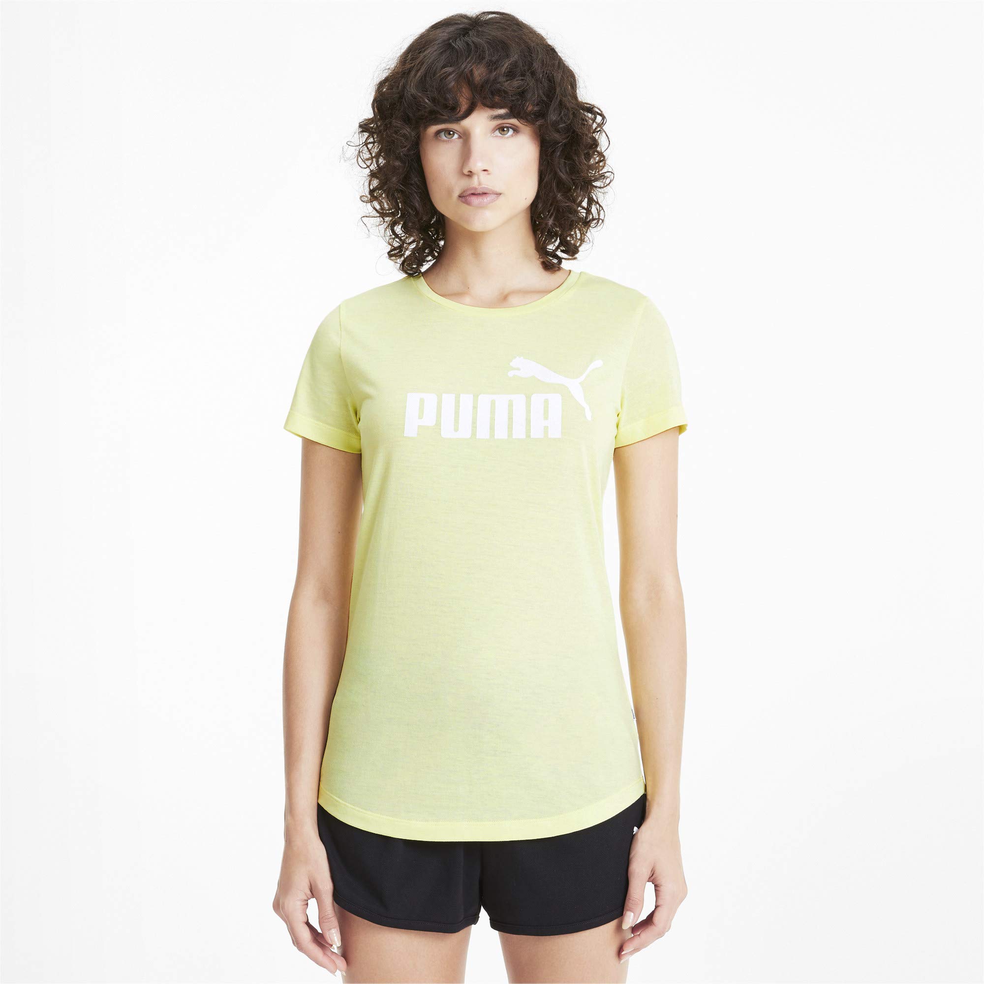 PUMA Women's Essentials+ Short Sleeve T-Shirt - Soft Cotton Casual Tee for Workout, Gym & Everyday Wear