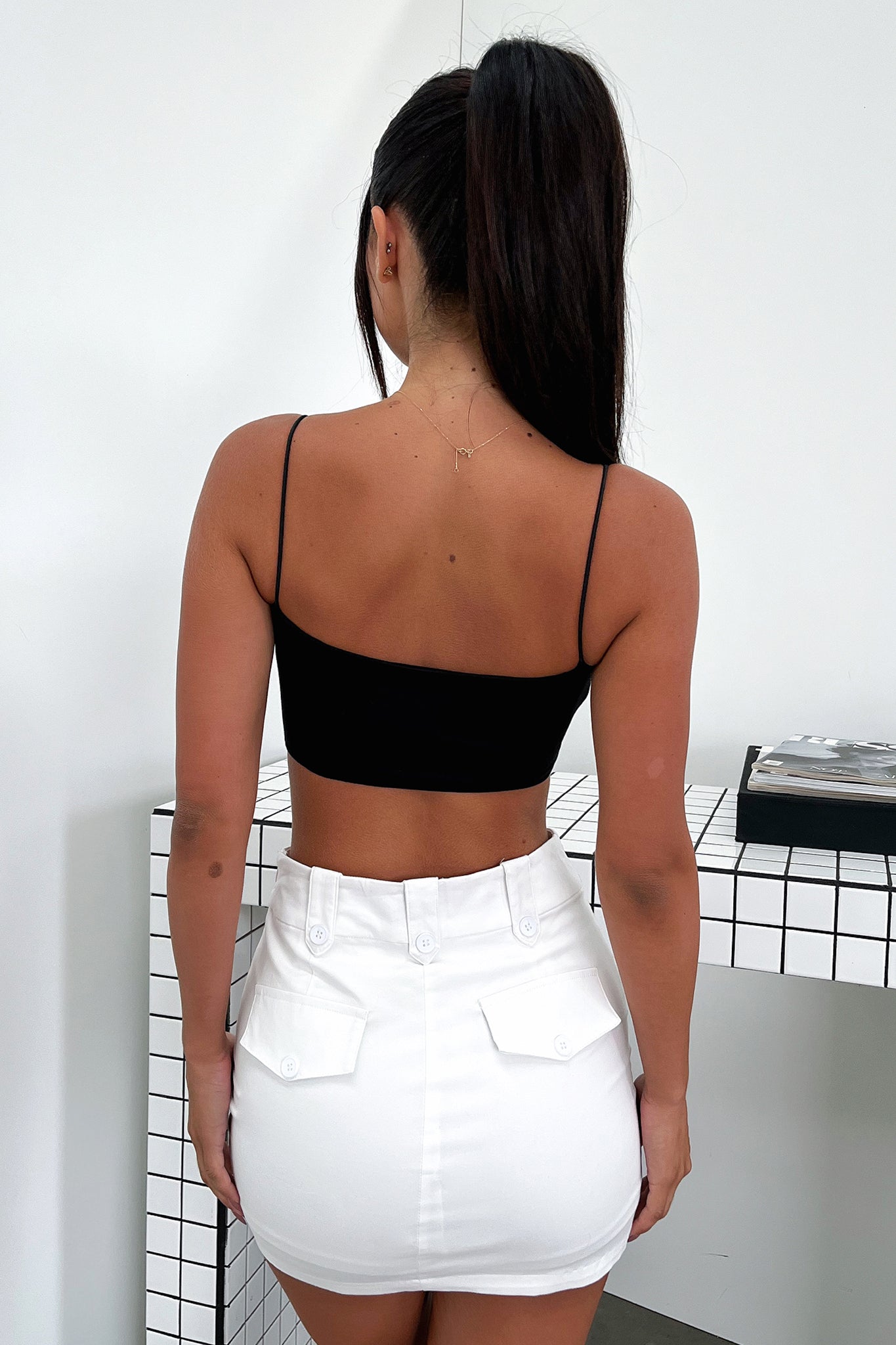Dalena Crop Top in Black - Stylish & Comfortable Women's Fashion for Casual Wear, Outfits & Layering