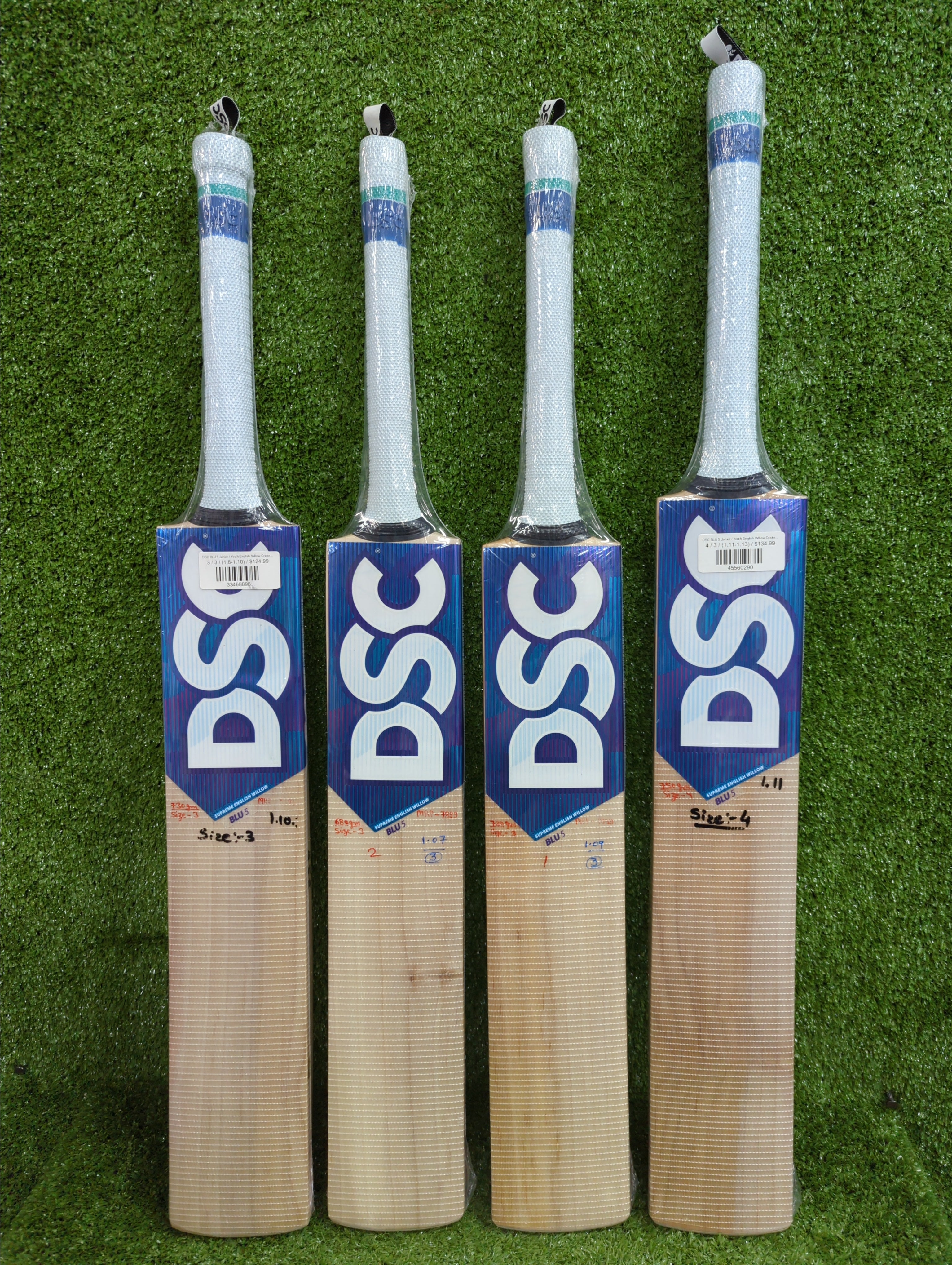 Premium DSC BLU 5 Junior/Youth Cricket Bat - English Willow for Young Players - Perfect for Practice Matches & Training Sessions