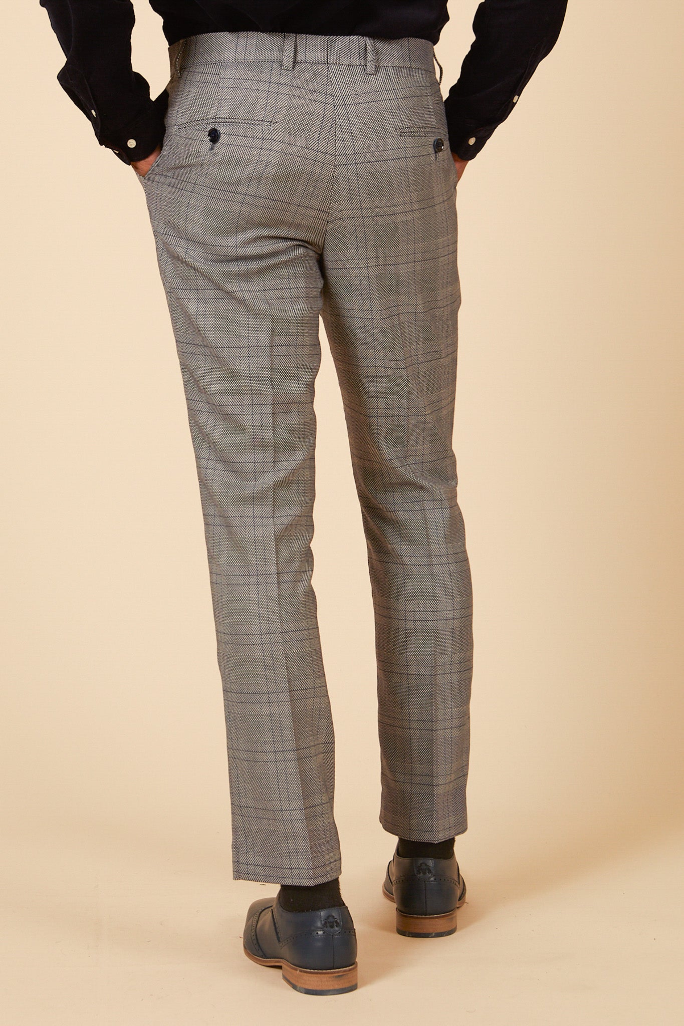 Stylish Grey Check Suit with Single Breasted Waistcoat for Men | Formal Business Attire & Wedding Outfit
