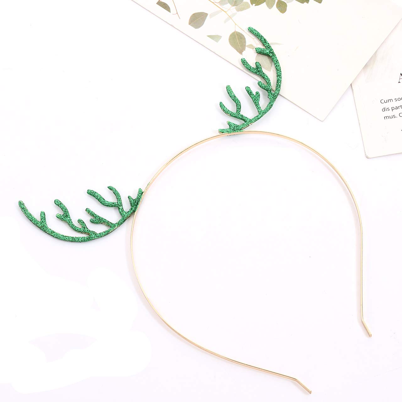 Festive Christmas Reindeer Antler Headbands for Women - Crystal Embellished Hair Hoop, Merry Xmas Hair Accessories Gift for Holiday Parties & Family Gatherings