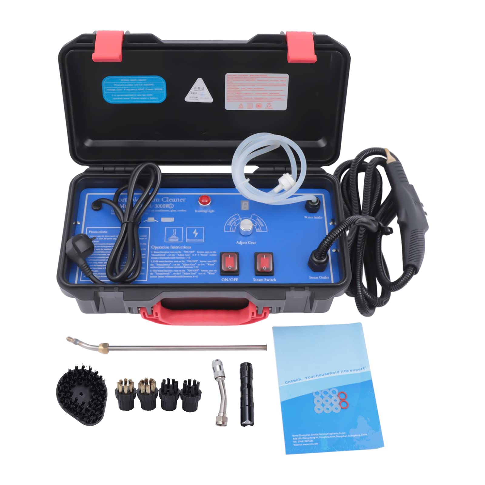 Portable Steam Cleaner 110V 1700W High Pressure Commercial Steam Cleaning System | Handheld 5Bar Pressurized Steam Cleaner with Diaphragm Pump | 360° Cleaning for Kitchen, Car, Home & Office Use | Perfect for Deep Cleaning Appliances, Upholstery & Hard Surfaces