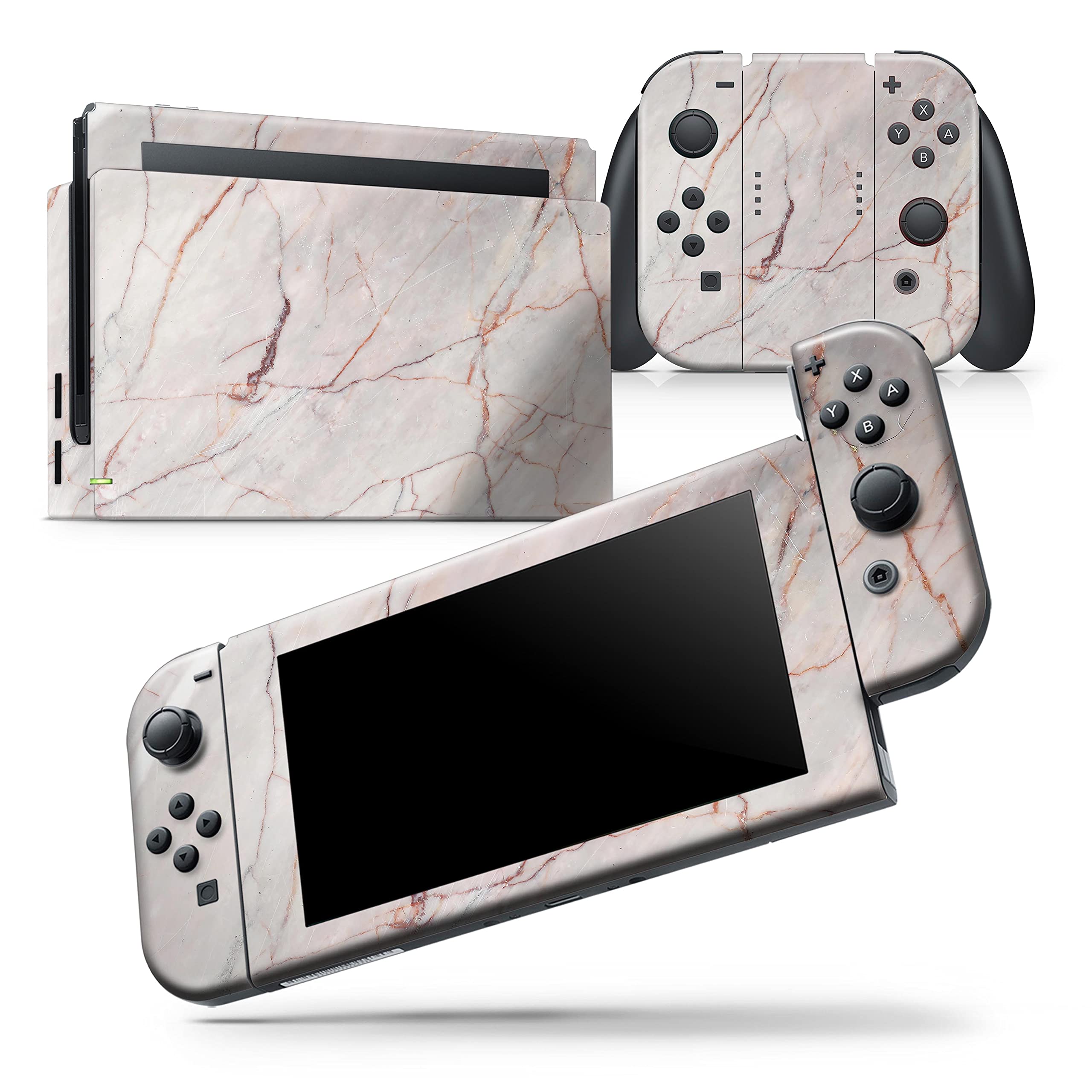 Nintendo Switch Dock Skin Cover - Scratch-Resistant Removable Vinyl Wrap Decal - Slate Marble Design V11 - Perfect for Gaming Setup & Console Protection