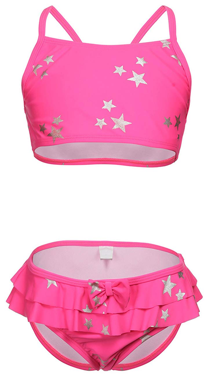 DUSISHIDAN Girls Two Piece Swimsuit - Flowy Bikini Set for Teens, Beachwear & Pool Party, Summer Vacation Outfit