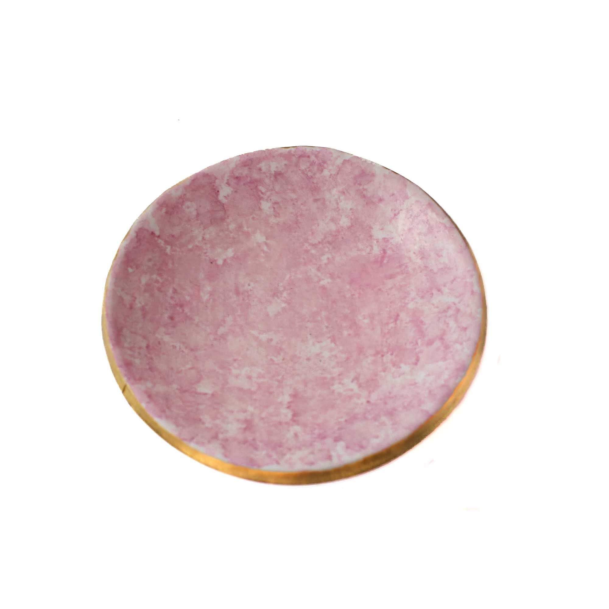 Elegant Pink Jewelry Dish for Rings & Trinkets - Stylish Home Decor & Bedroom Accessories Under $15 - Perfect for Vanity Organizer, Gift Box & Nightstand Display