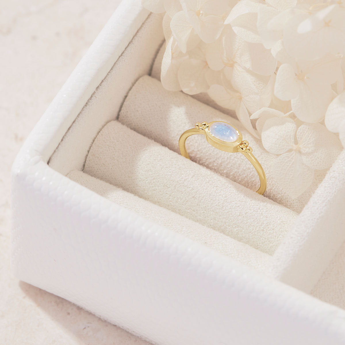 Visionary Moonstone Ring in Gold - Elegant Statement Jewelry for Women | Perfect for Weddings, Parties & Special Occasions