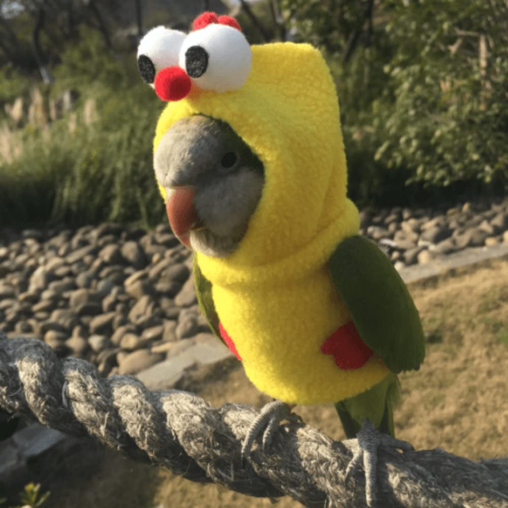 Bird Diaper Flight Suit - Chicken Shaped Bird Costume for Parrots, Lovebirds, Parakeets & Cockatiels | Small Animal Apparel & Cosplay Photo Prop (Green-cheeked Conure) - Perfect for Pet Parties, Halloween & Photo Shoots