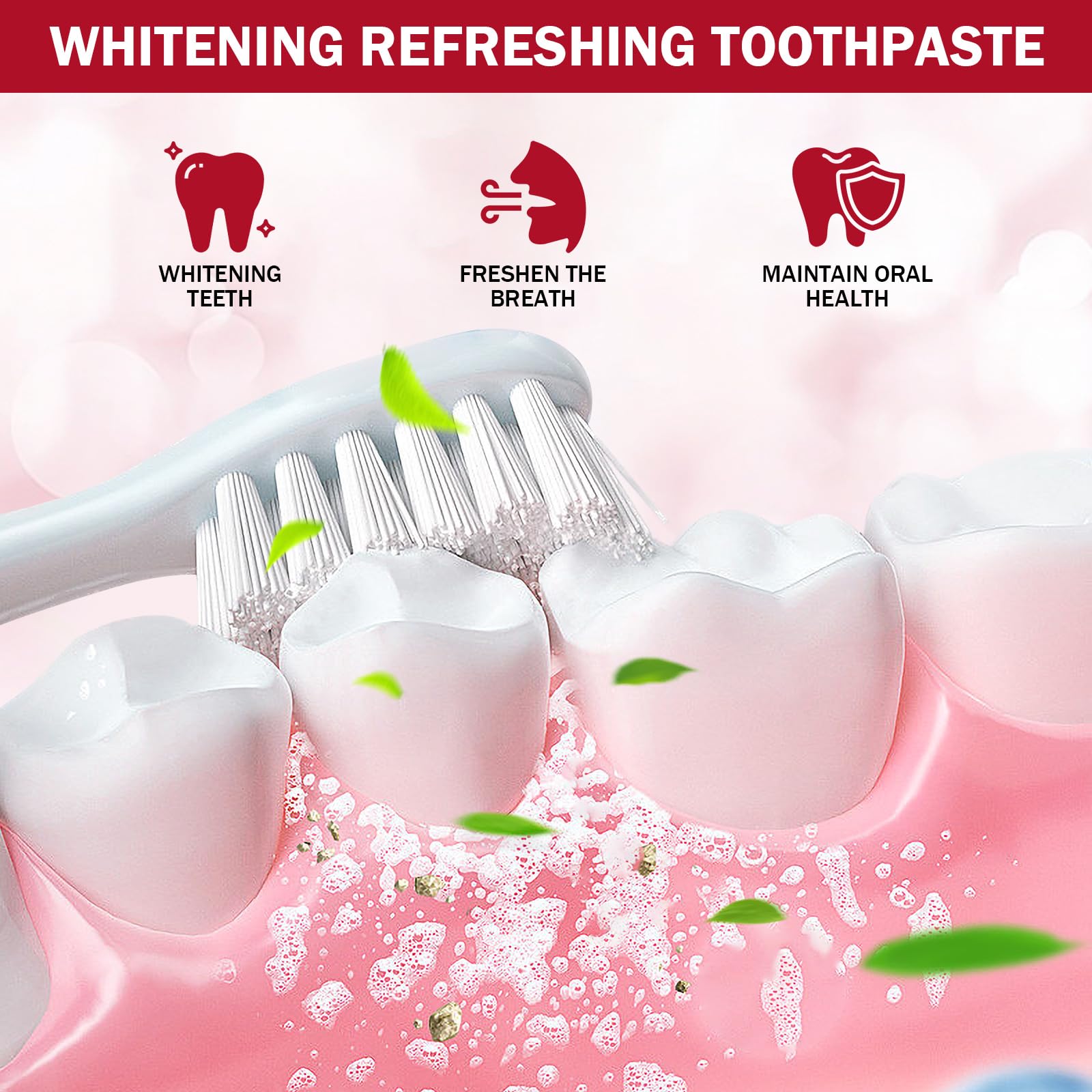 SP-8 Probiotic Whitening Toothpaste with 8-Strain Probiotic Complex | Enamel-Safe Fluoride-Free Formula for Teeth Whitening & Gum Care | Fresh Mint Flavor | Deep Cleaning & Oral Health Protection | Perfect for Daily Use, Travel & Sensitive Teeth (1 Pack)