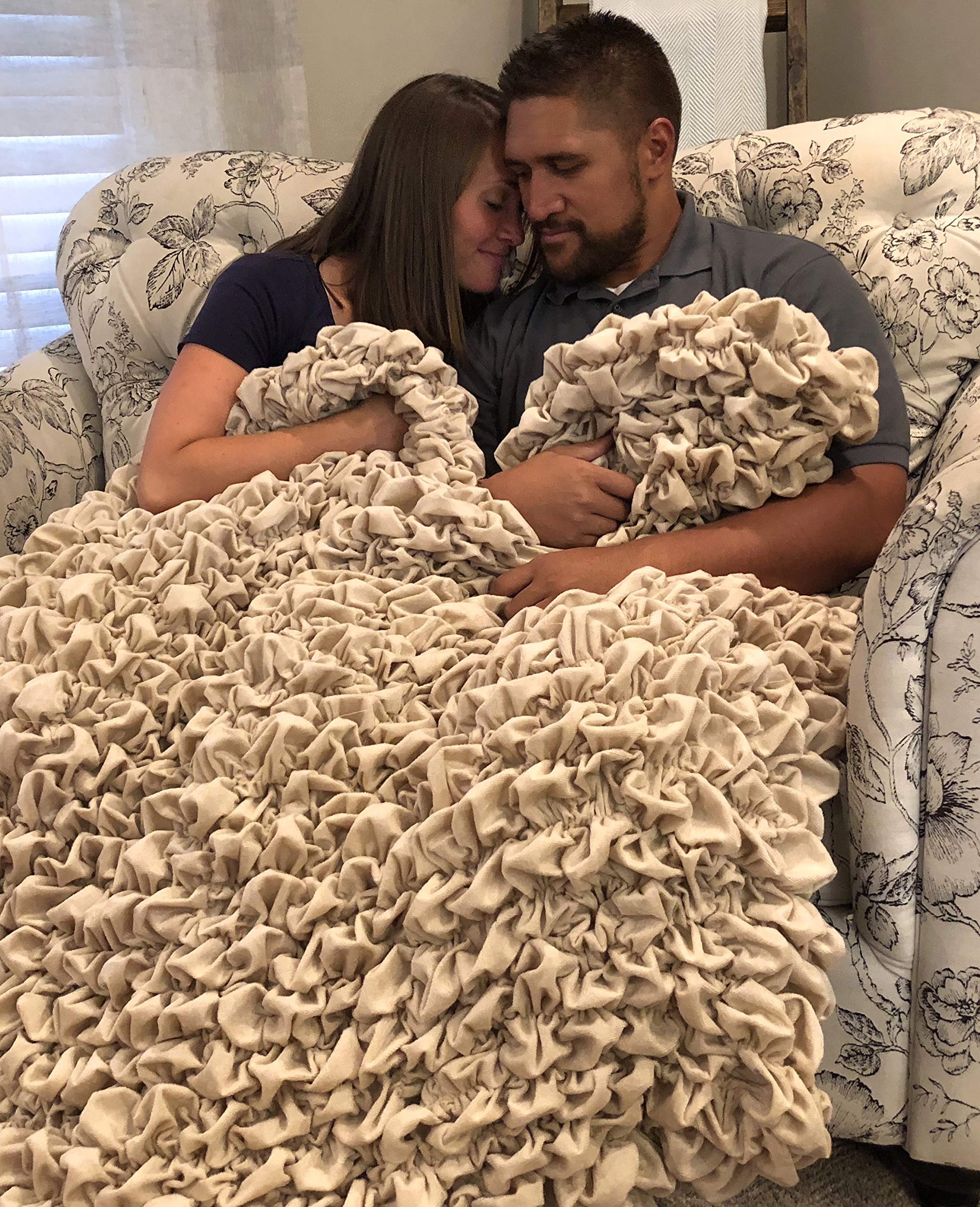 Albrea Handmade Designer Luxury Weighted Throw Blanket - 26 Yards Soft Fabric for Men, Perfect for Man Cave & TV Sports Watching - Ideal Father's Day Gift