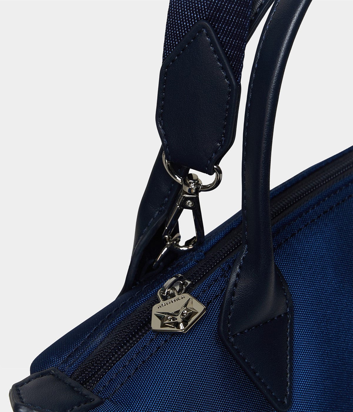 Stylish Navy Blue Apple Skin & Nylon Crossbody Shoulder Bag for Women - Perfect for Work, Travel and Everyday Use