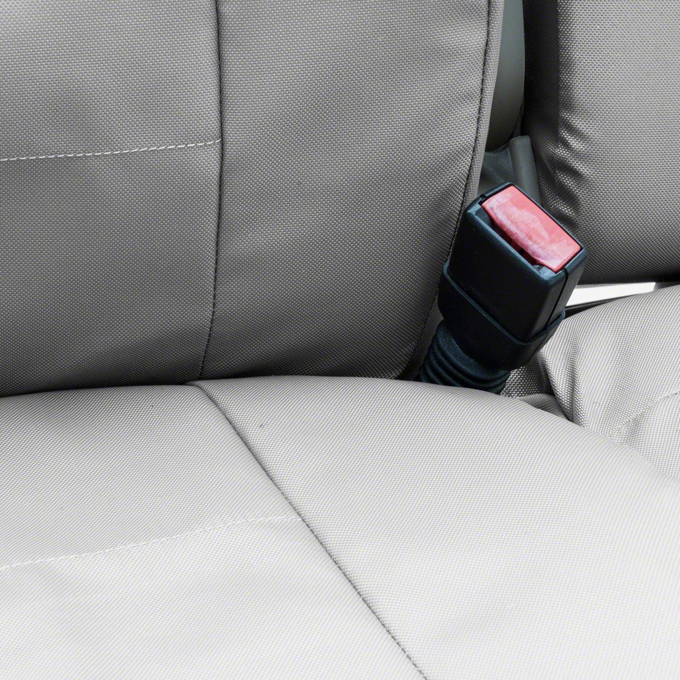 Custom Fit Ballistic Seat Cover for Ford F-Series Trucks - Front Bench Seat Protection in Light Gray | Durable & Waterproof for Work & Off-Road Use
