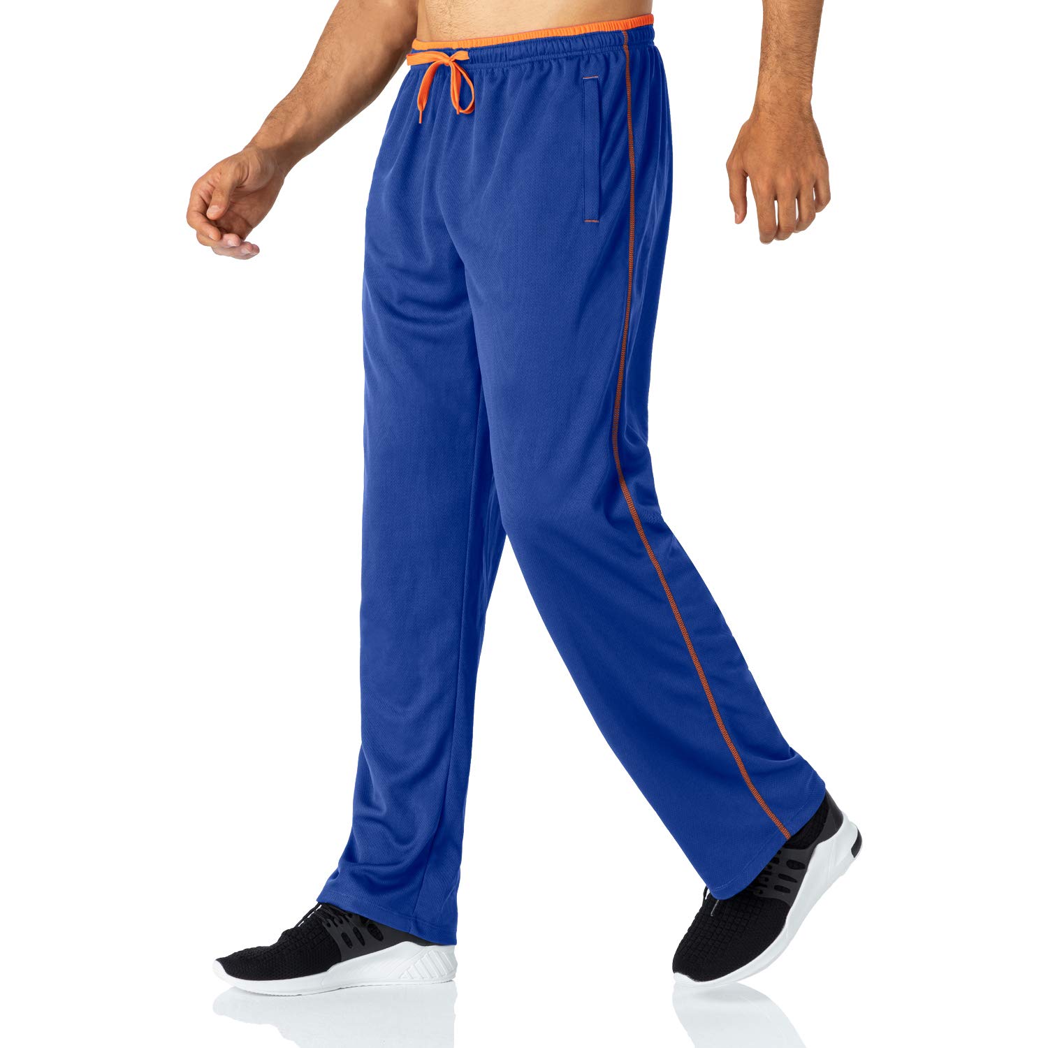 Butrends Men's Lightweight Mesh Sweatpants with Drawstring Elastic Waistband - Breathable Running Jogging Pants with Zipper Pockets for Gym, Workout & Casual Wear