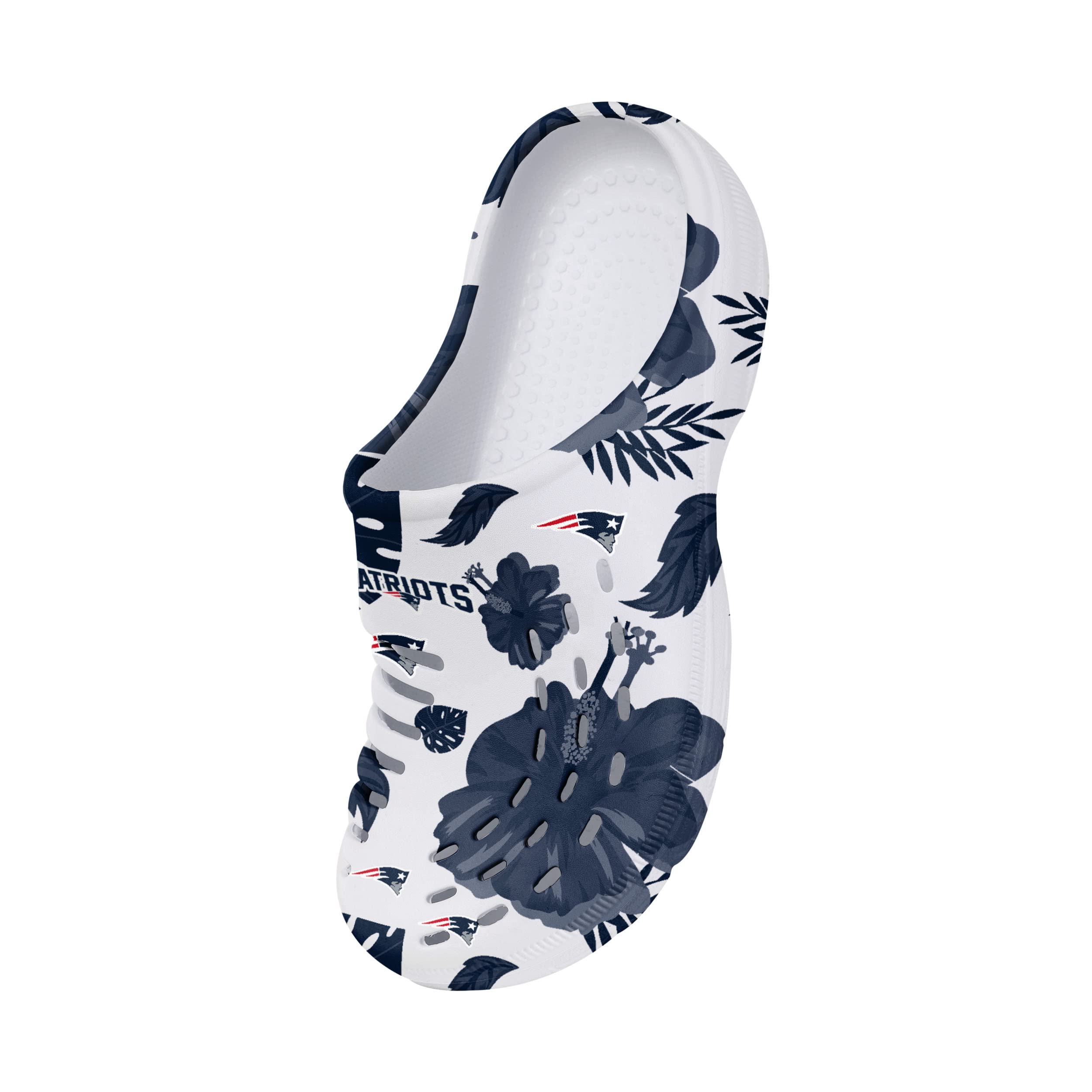 FOCO Women's NFL Team Logo Floral Garden Clog Sandals - Comfortable Waterproof Slip-On Shoes for Women, Perfect for Beach, Pool, and Outdoor Activities