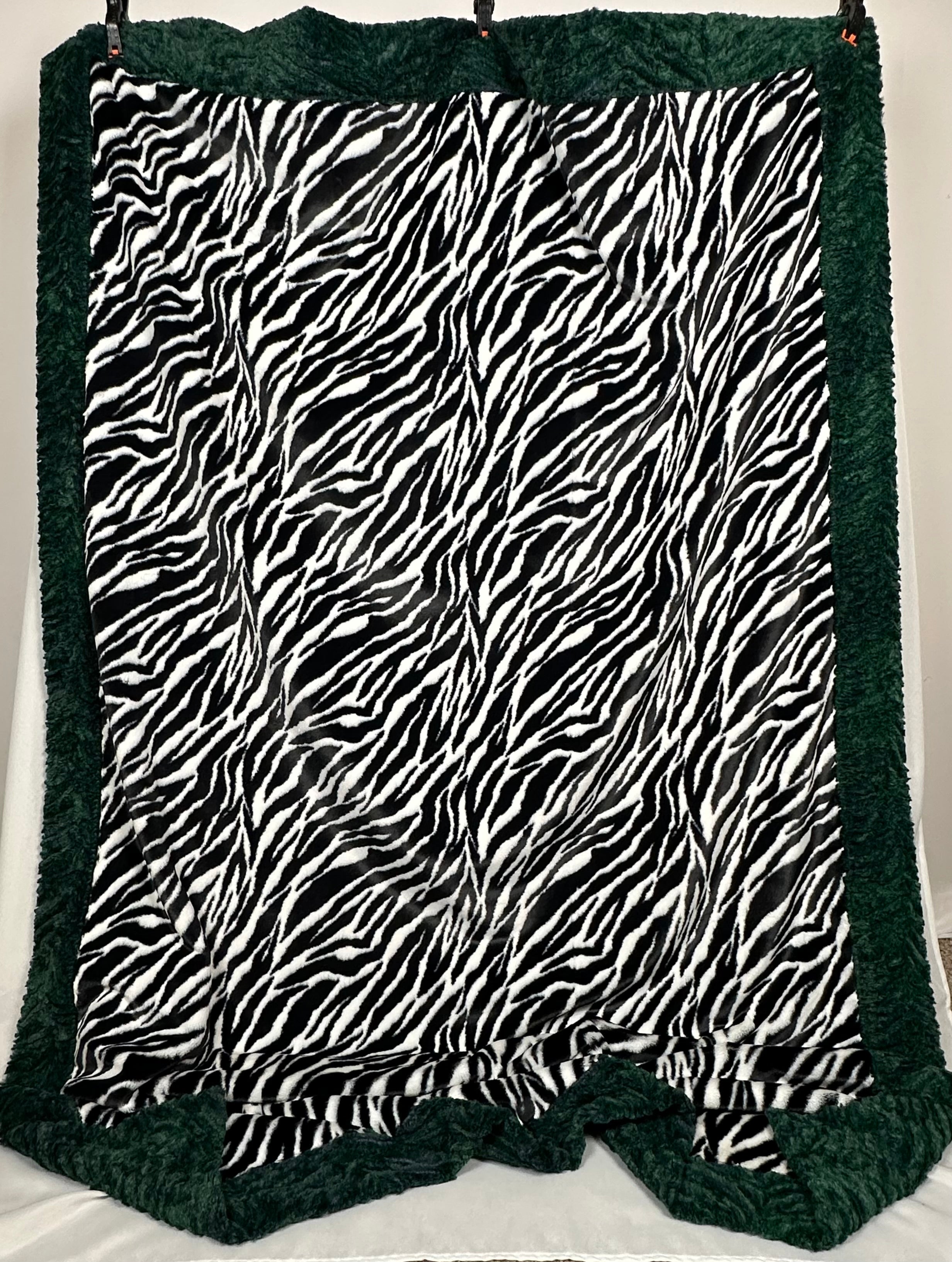 Soft Cuddle Baby Zebra Print Blanket for Adults - Double-Sided Minky Fabric, 54x75 Inches - Perfect for Cozy Nights, Baby Showers, and Nursery Decor