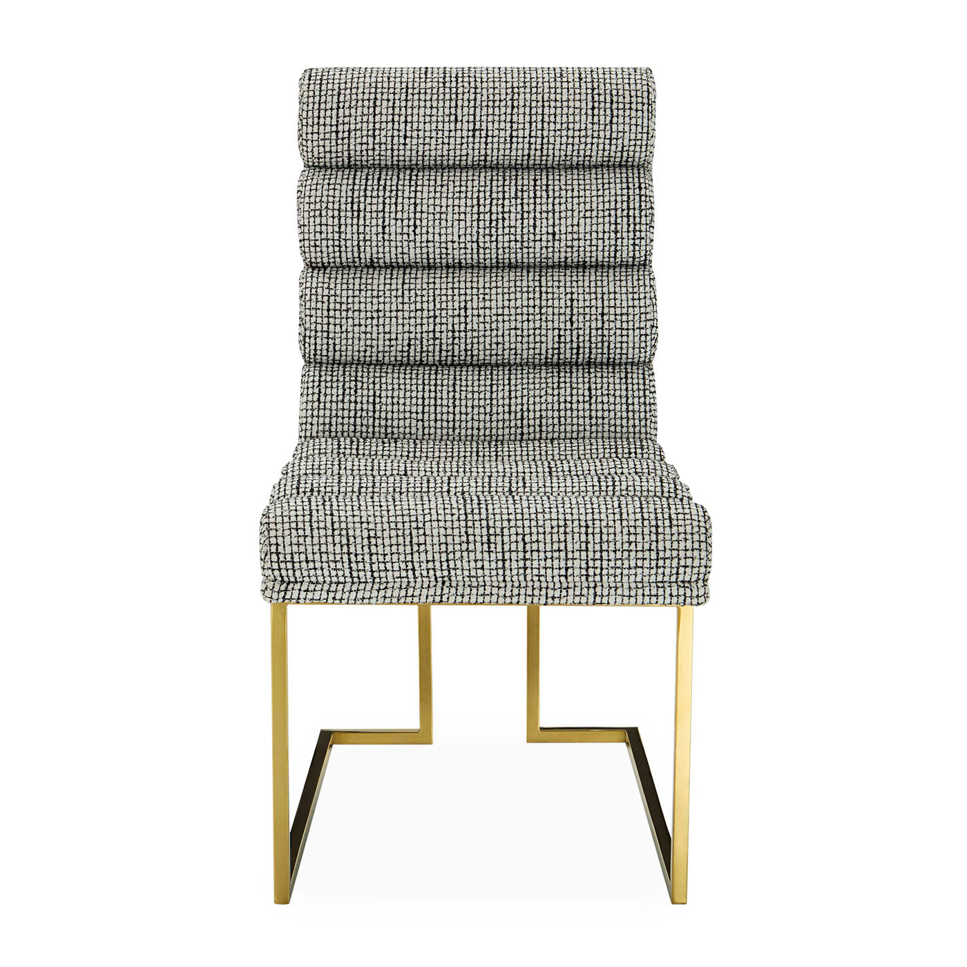 Channeled Goldfinger Dining Chair - Mid-Century Modern Upholstered Accent Chair for Kitchen, Dining Room & Office - Comfortable & Stylish Seating Solution