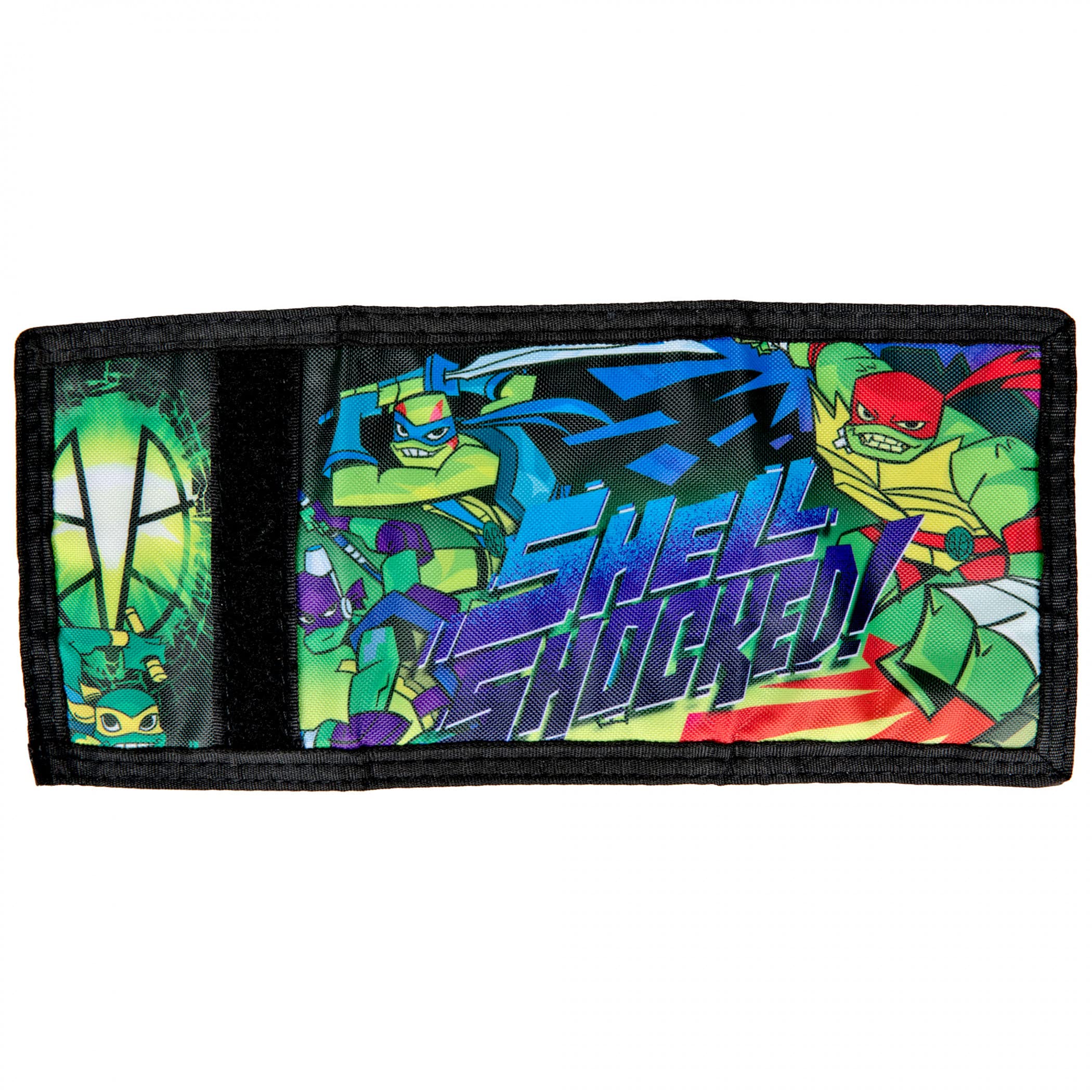 Nickelodeon Teenage Mutant Ninja Turtles Trifold Velcro Wallet for Kids - TMNT Themed Boys Wallet with Secure Velcro Closure - Perfect for School, Travel & Collectibles
