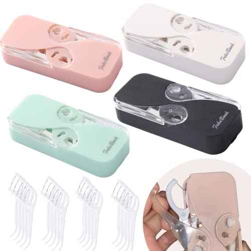 Portable Dental Floss Dispenser with 48 Refillable Floss Picks - Compact Floss Case for Easy Storage & Travel - Perfect for Home, Office & On-the-Go Oral Care