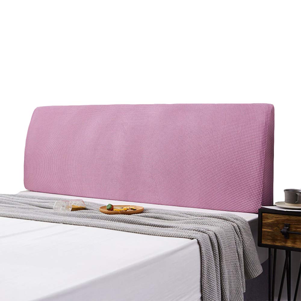 Stretch Solid Color Bed Headboard Cover Slipcover - Super Soft Polyester Dustproof Protector for Single, Double, Queen & King Size Beds | Elegant Purple (120CM) for Bedroom Decor & Home Styling