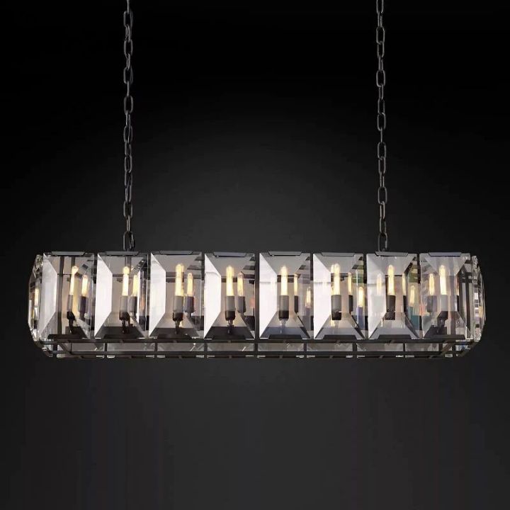 Aubrey Crystal Rectangular Chandelier 54