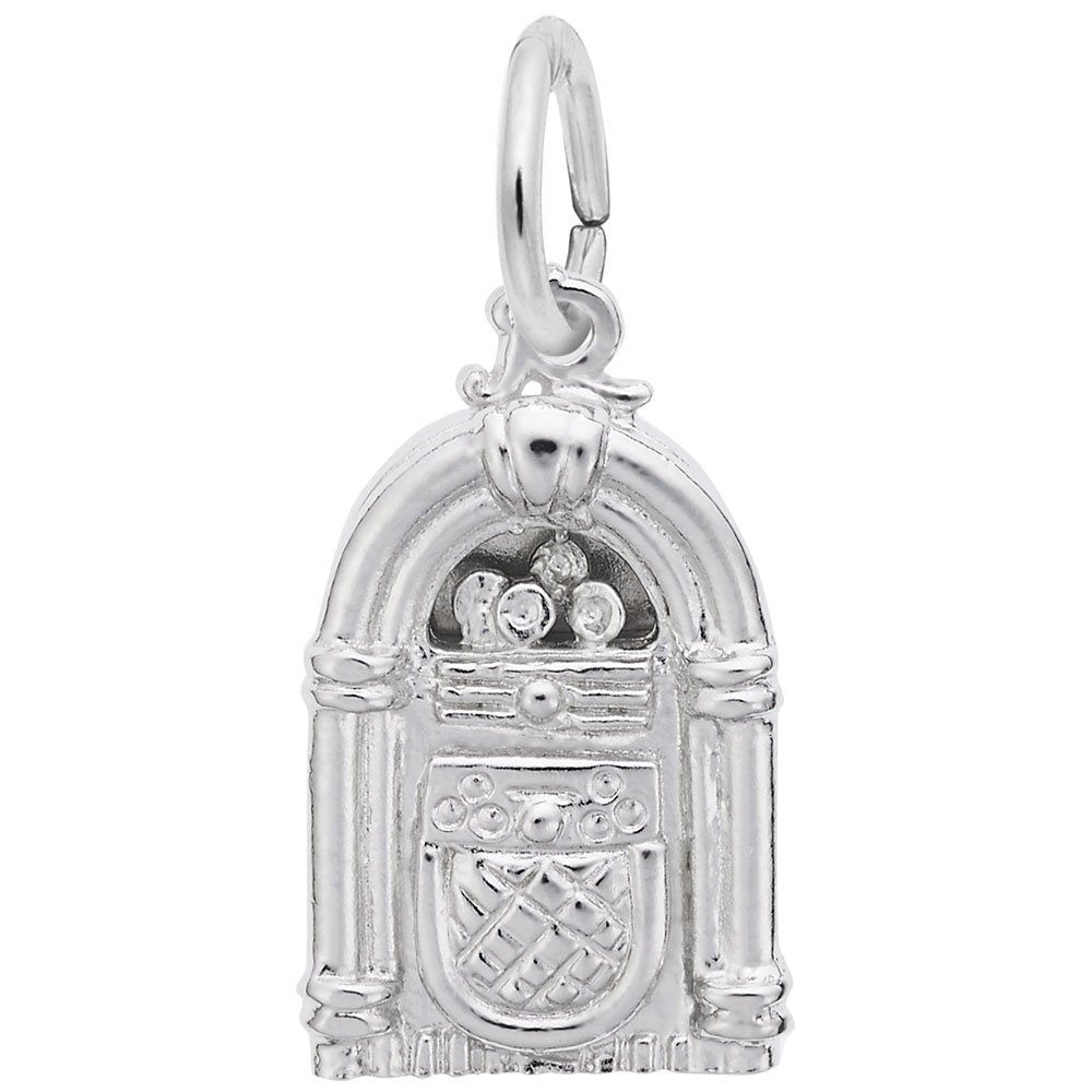 Vintage Jukebox Charm Pendant - Silver Plated Charms for Bracelets, Necklaces & DIY Jewelry Making - Perfect for Music Lovers, Gift Giving & Party Favors