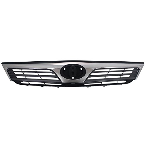 Toyota Camry 2012-2014 Front Grille Assembly - Chrome Shell with Black Insert Replacement for 2.5L Models | Perfect for Car Upgrades & Restoration Projects