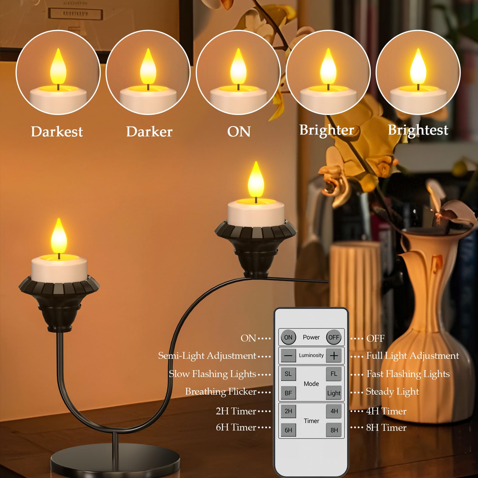 Rechargeable LED Tea Lights with Remote Timer - 12 Pack Flameless Flickering Candles, 2 USB Charging Cables - Perfect for Wedding, Christmas, Halloween, Home Decor, Parties & Romantic Ambiance