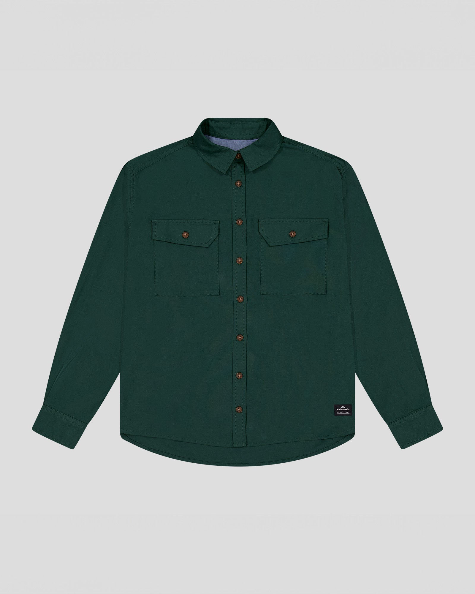 Vander HT Women's Long Sleeve Shirt - Soft Cotton Blouse, Deep Forest Green, Casual & Office Wear, Perfect for Work, Travel and Everyday Outfits