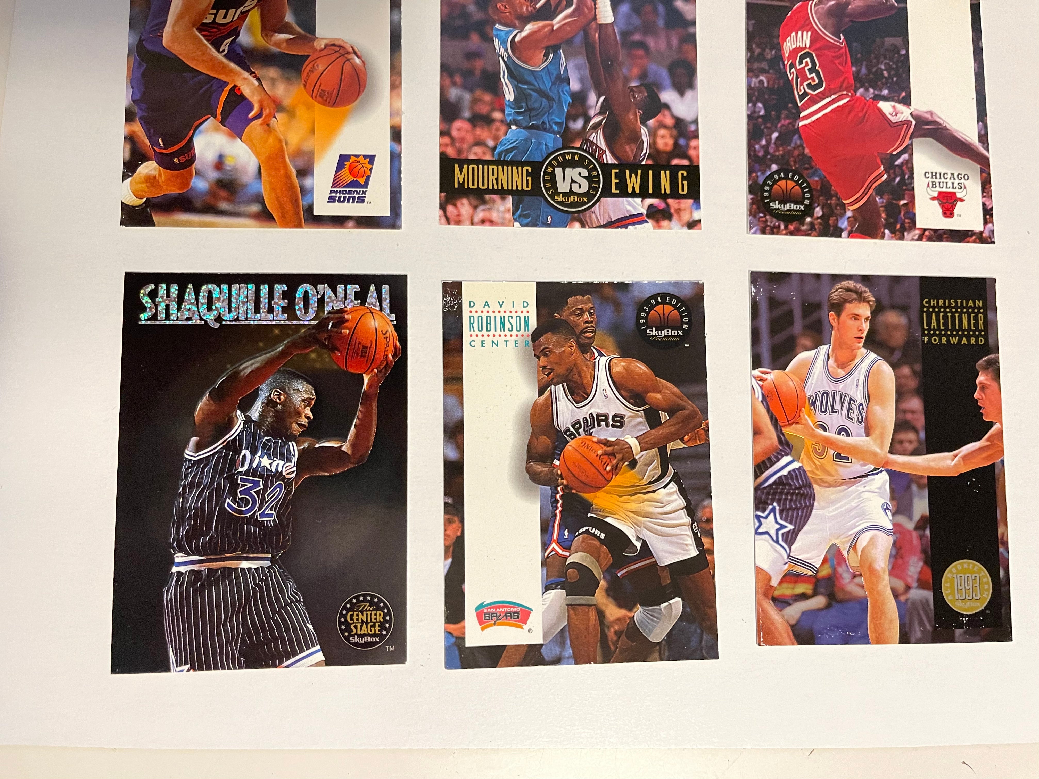 1993 Michael Jordan & Shaquille O'Neal Skybox Premium Basketball Trading Cards Set - Collectible NBA Memorabilia for Sports Fans & Card Investors (Perfect for Display, Gifting, and Investment)