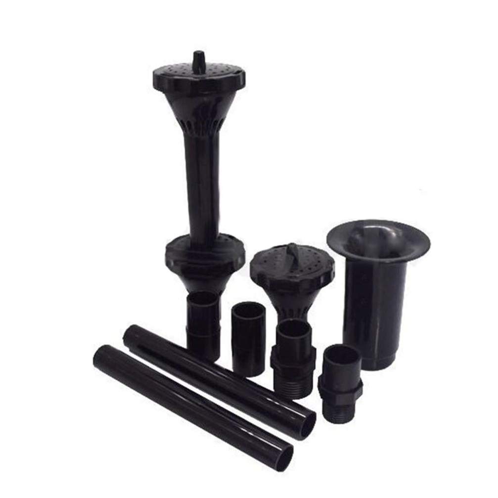 9 Pcs Pond Fountain Nozzle Kit - Submersible Pump Nozzles for Bird Bath, Solar Fountain & Water Features - Durable Nozzle Set for Ponds, Pools & Kids Water Play