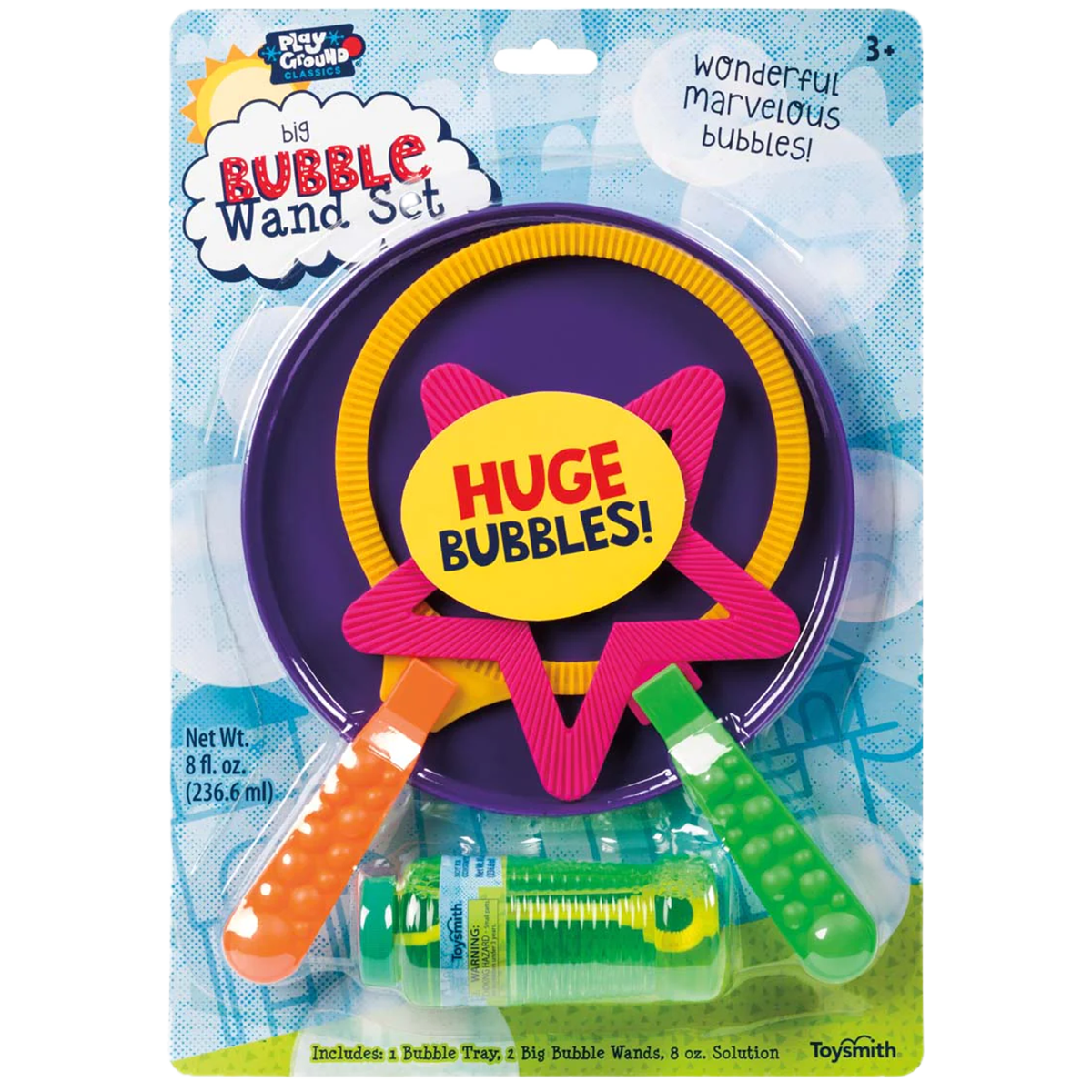 Big Bubble Set for Kids - Giant Bubble Wands & Solution Kit for Outdoor Play, Birthday Parties, and Summer Fun
