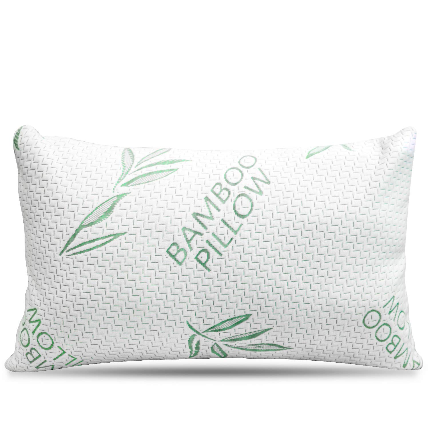 Queen Size Bamboo Rayon Cooling Pillow with Shredded Memory Foam - Adjustable Firmness for Back, Stomach & Side Sleepers | Removable Washable Cover | Perfect for Hot Sleepers & Night Sweat Relief | Ideal for Bedroom, Guest Room & Travel (1 Pack)