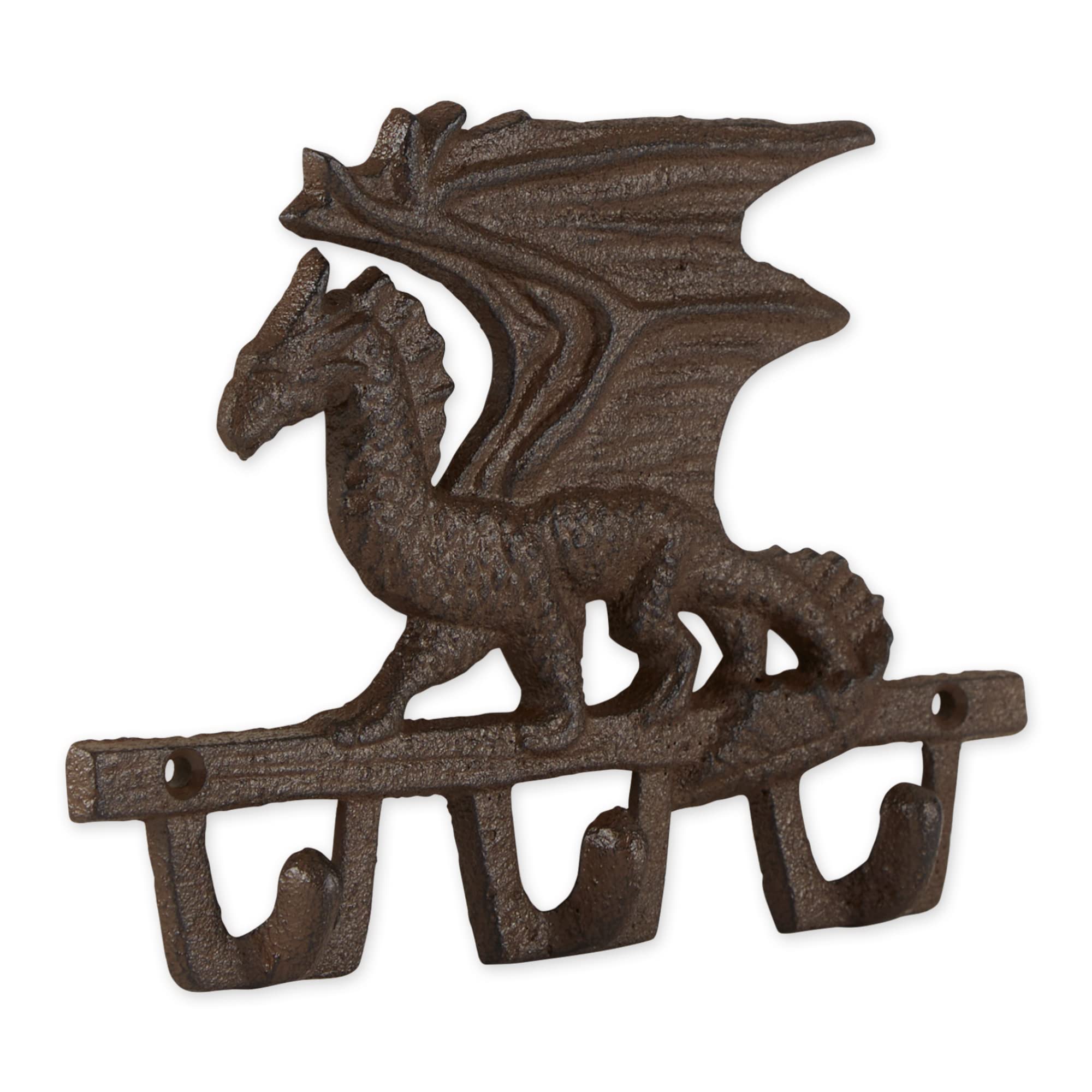DII Decorative Cast Iron Wall Hook Collection - Dragon Design for Hanging Coats, Hats & Keys - Perfect for Entryway, Living Room & Bedroom Organization