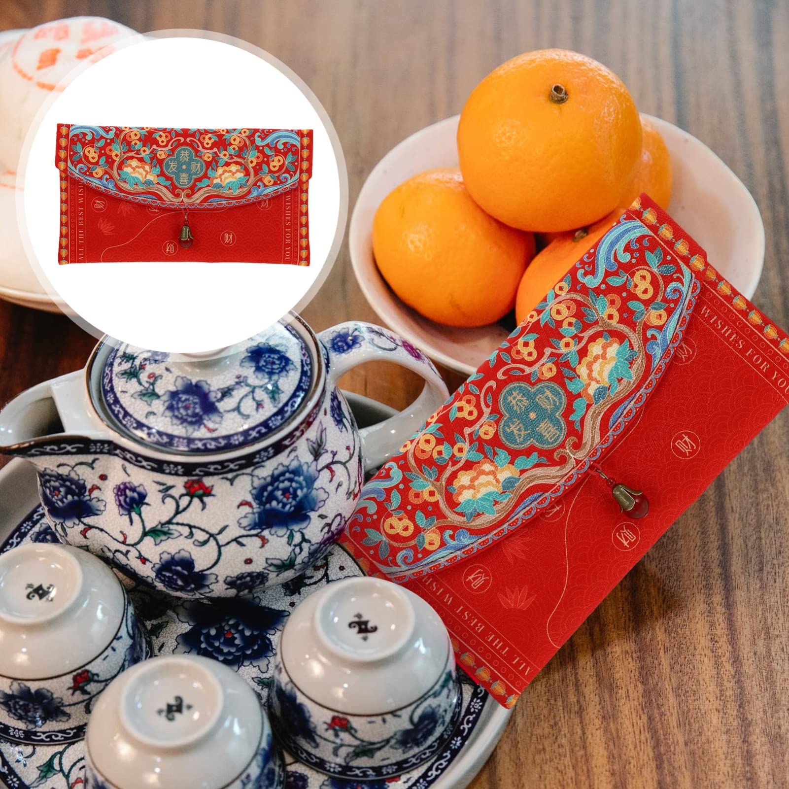 VALICLUD Chinese New Year Red Envelopes (Hong Bao) - 2022 Lucky Money Gift Packets for Kids, Creative Satin Coin Purse with Twill Design | Perfect for Lunar New Year Celebrations, Birthday Gifts & Fortune Blessings