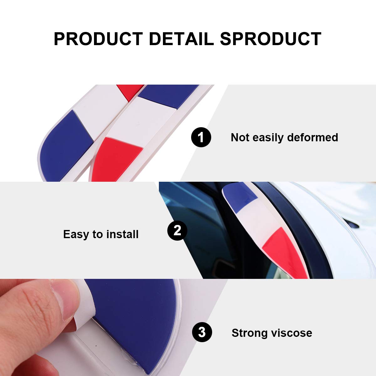 BESPORTBLE Waterproof Car Mirror Covers - 1 Pair Rainproof Blades for Auto & Bike Side Mirrors | Durable Rain Guards for All Weather Driving Protection