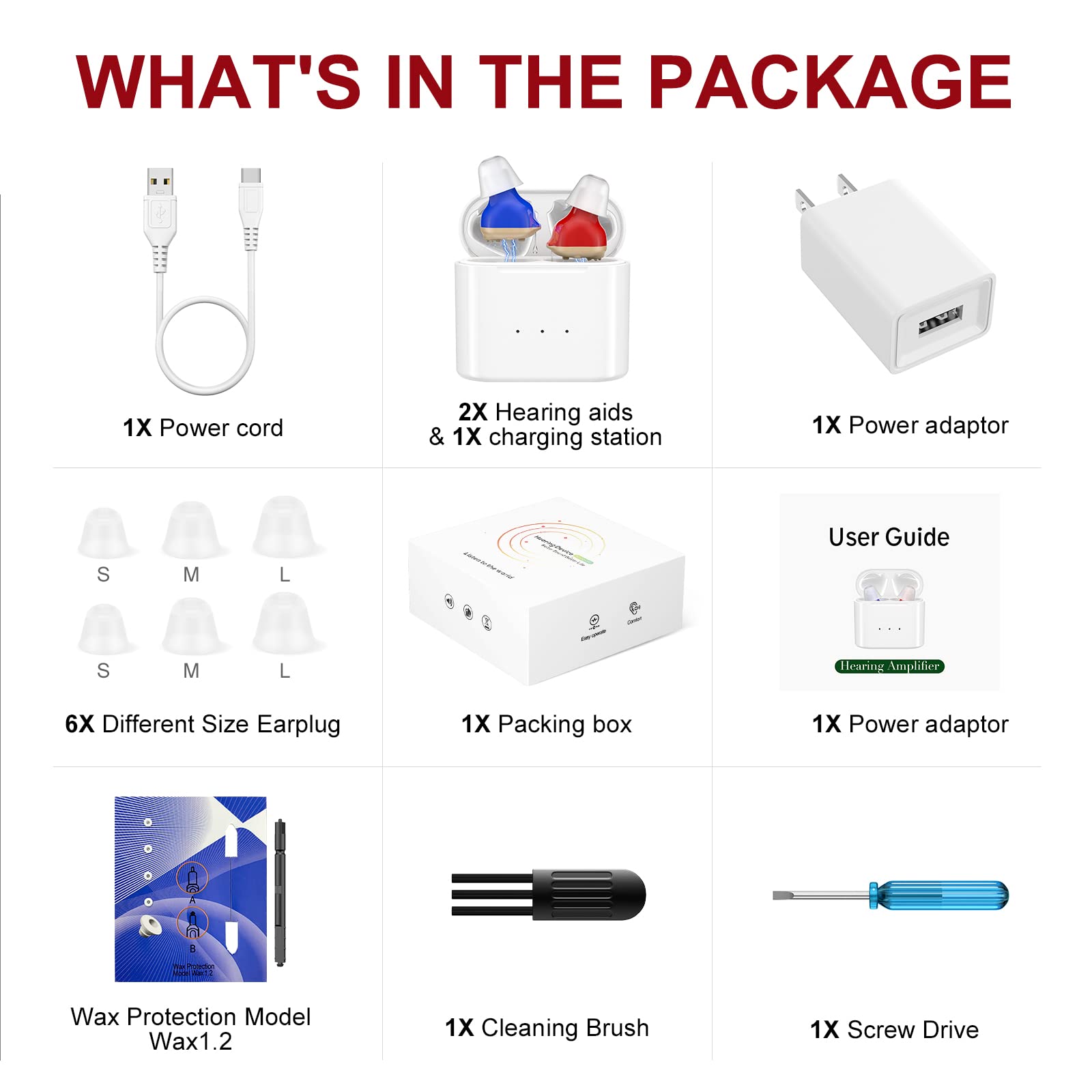 Rechargeable Hearing Amplifier with Noise Cancelling - Portable Sound Enhancer for Seniors & Adults - Perfect for TV Watching, Conversations, and Outdoor Activities