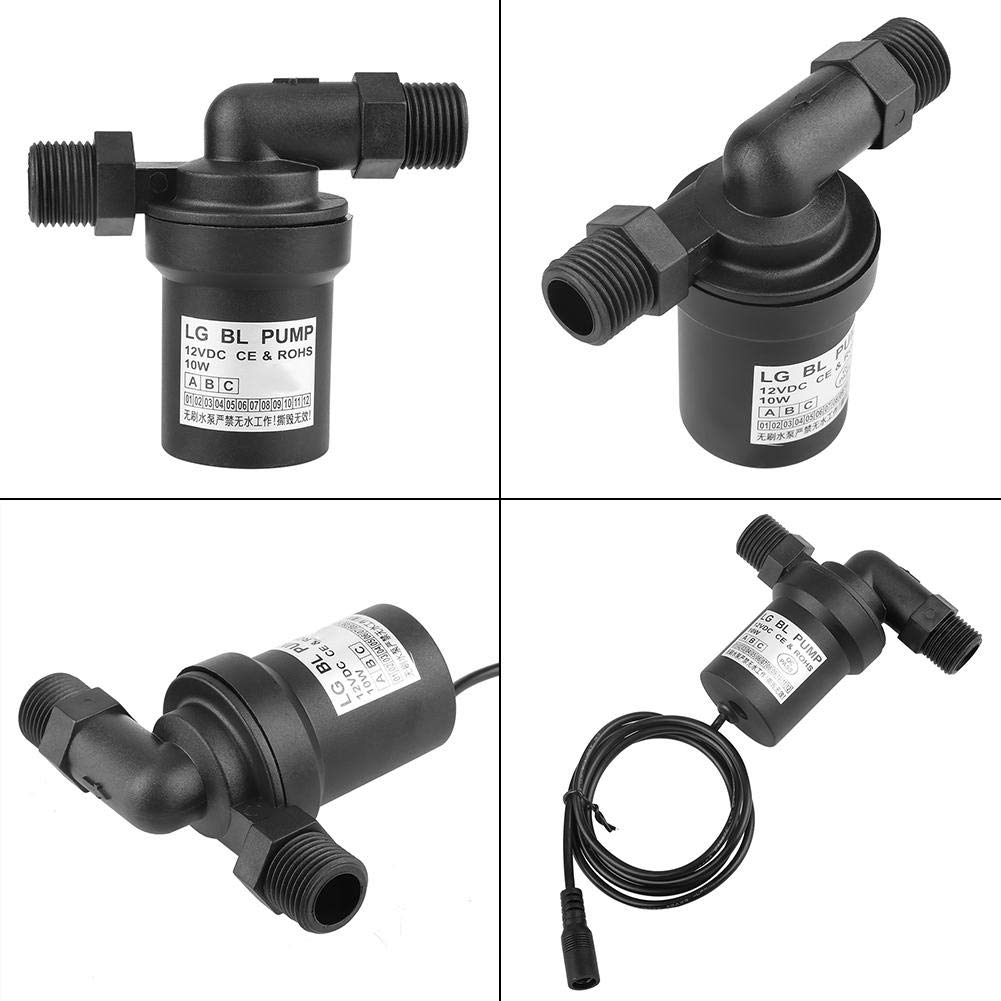 12V Brushless Solar Hot Water Heater Circulation Pump - High Temperature Water Circulation System for RV, Camper, Off-Grid Homes & Solar Heating Applications