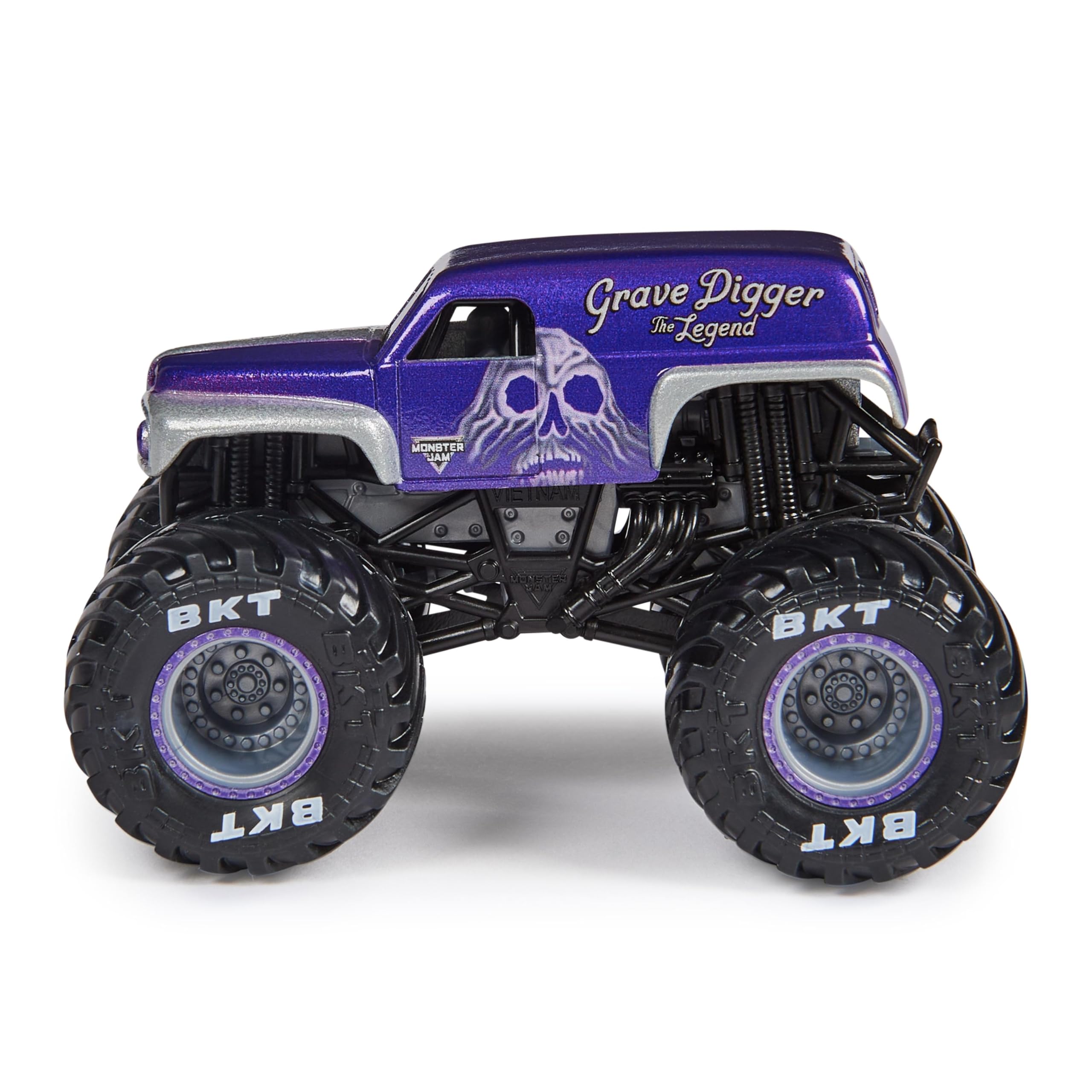 Monster Jam 2023 1:64 Scale Diecast Truck - Grave Digger The Legend Collectible Toy Car for Kids & Adults | Alternate Dimensions Series by Spin Master | Perfect for Display, Play & Racing Scenes