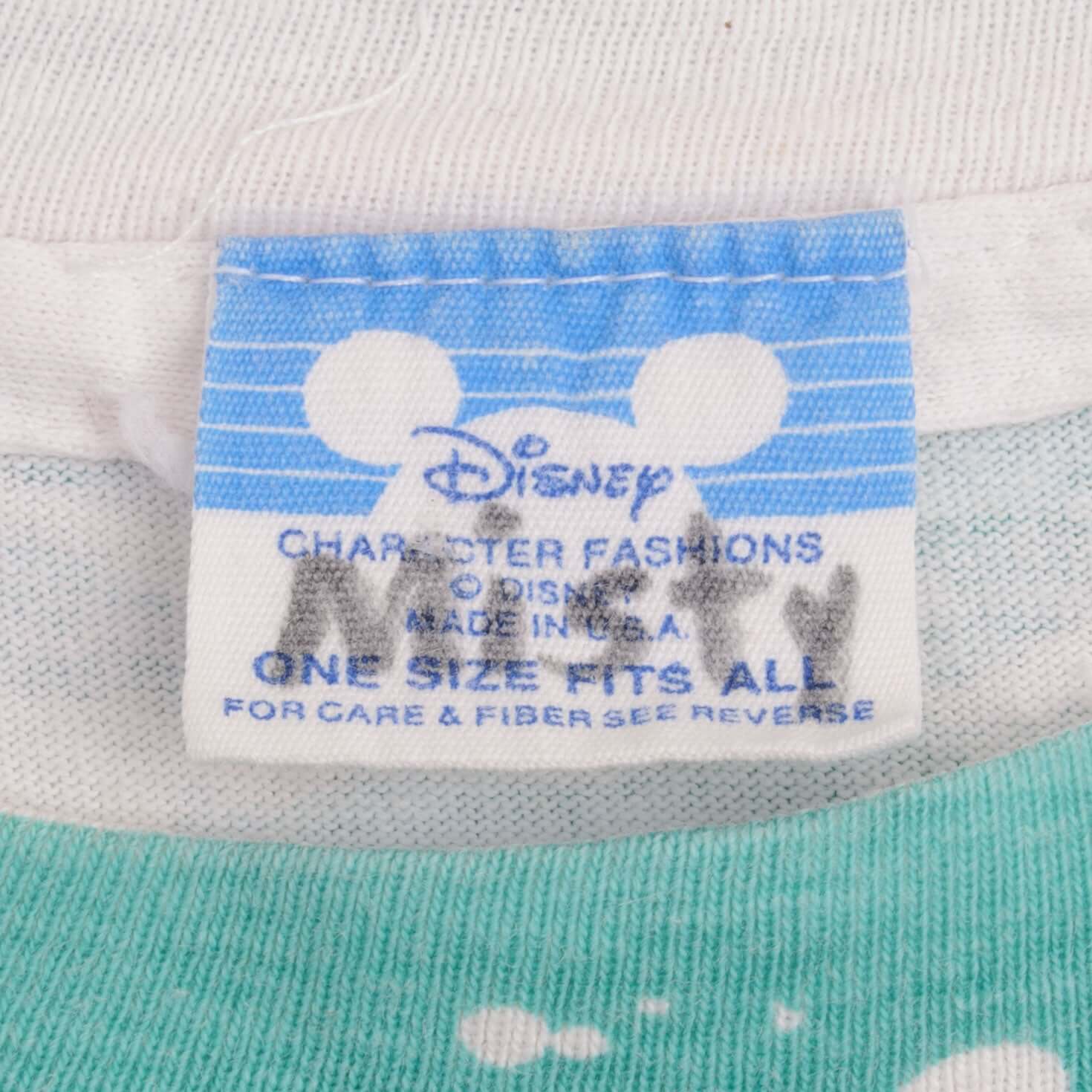 Vintage 1990s Disney Mickey Mouse Tie Dye All Over Print T-Shirt Large - Made in USA - Perfect for Casual Wear, Theme Parks & Retro Fashion