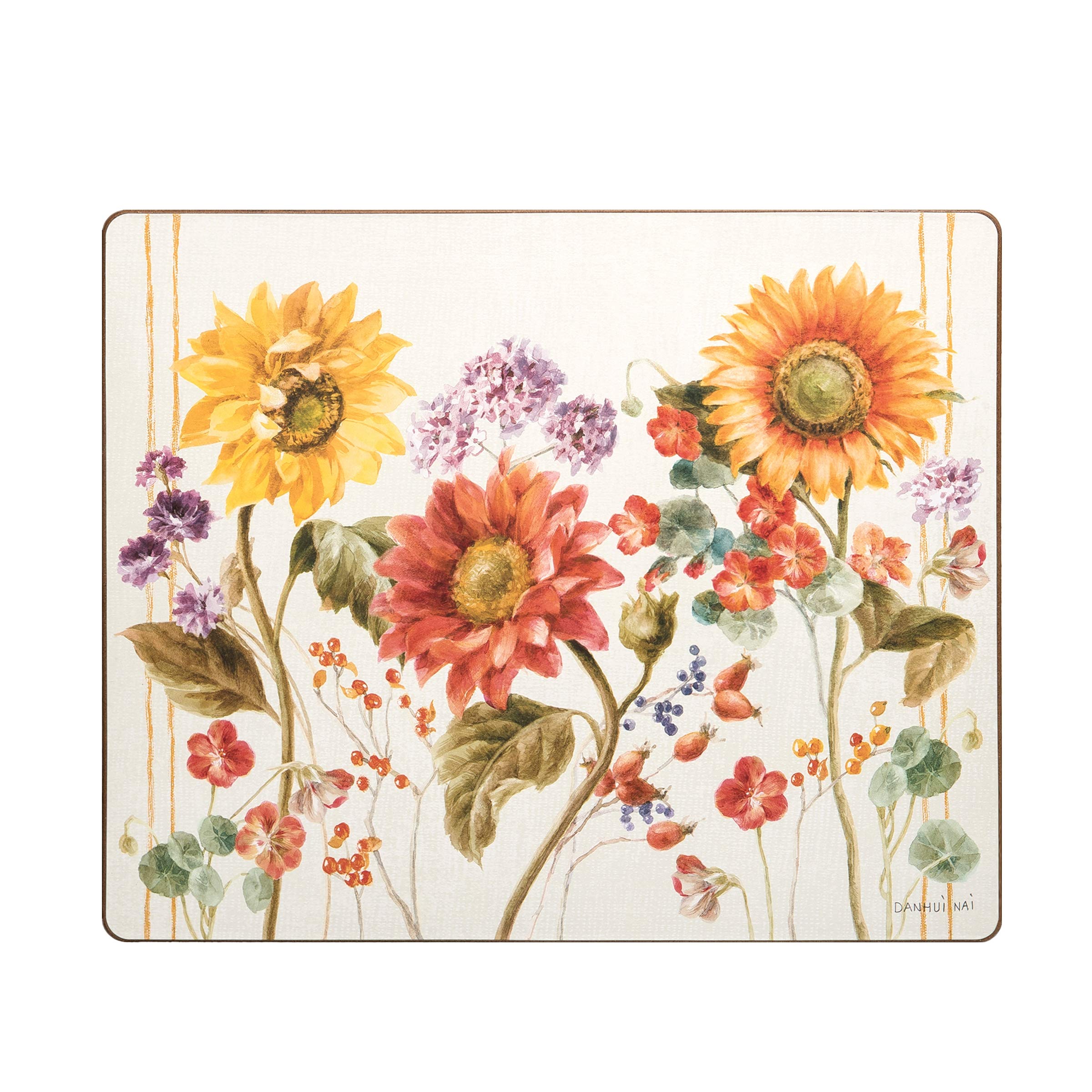 Sunflower Patch Hardboard Placemats Set of 6 - 13