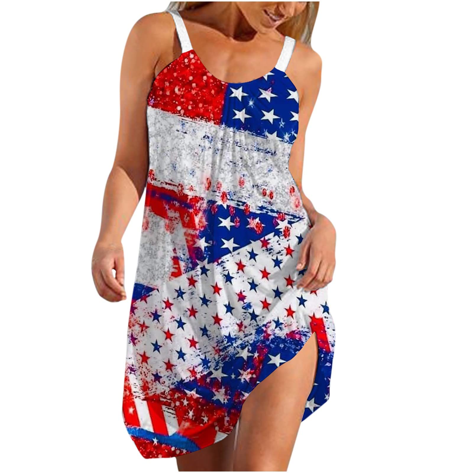 Boho Summer Dress for Women - Sleeveless Spaghetti Strap Mini Dress, Loose Flowy Beach Sundress for Casual & Vacation Wear | Perfect for Beach Trips, Music Festivals, and Summer Outings