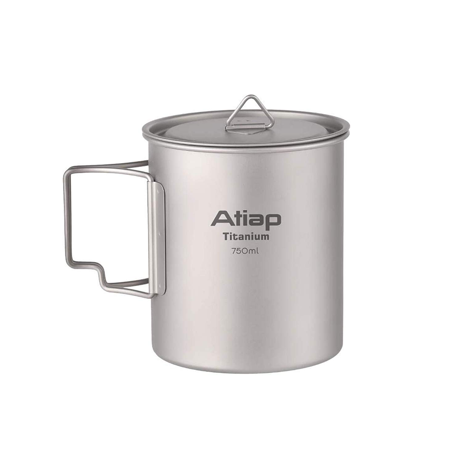 750ml Titanium Camping Pot with Lid & Foldable Handle - Ultralight Backpacking Cookware for Coffee, Cooking & Outdoor Adventures | Perfect for Hiking, Camping & Survival Gear