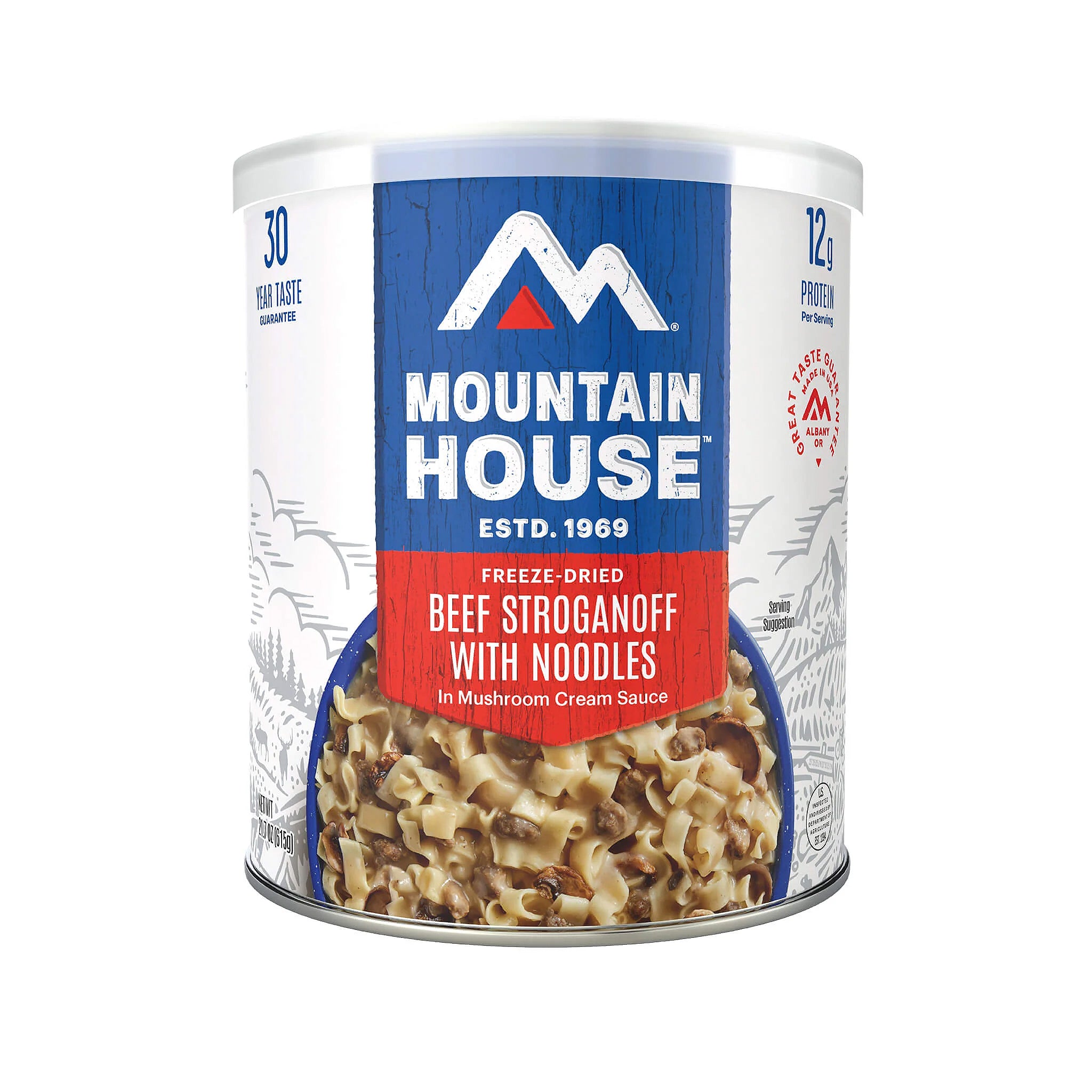 Mountain House Beef Stroganoff with Noodles - Freeze Dried Survival Food in #10 Can - Perfect for Camping, Hiking & Emergency Preparedness