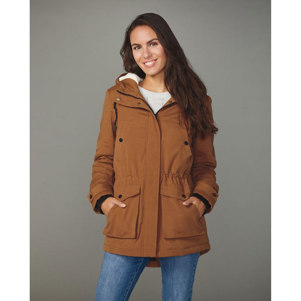 Free Country Women's Cascade Canvas Long Anorak Jacket - Waterproof Windbreaker for Hiking, Camping & Outdoor Adventures