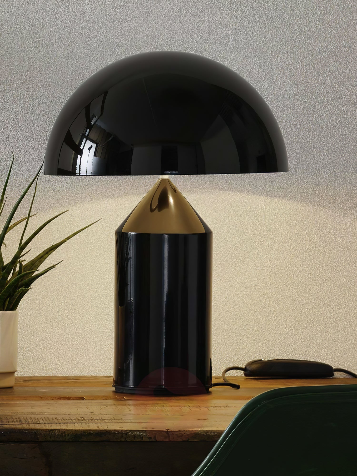Atollo Modern Metal Table Lamp - Minimalist Design for Living Room, Bedroom, and Office - Adjustable Brightness LED Desk Light for Reading & Decor