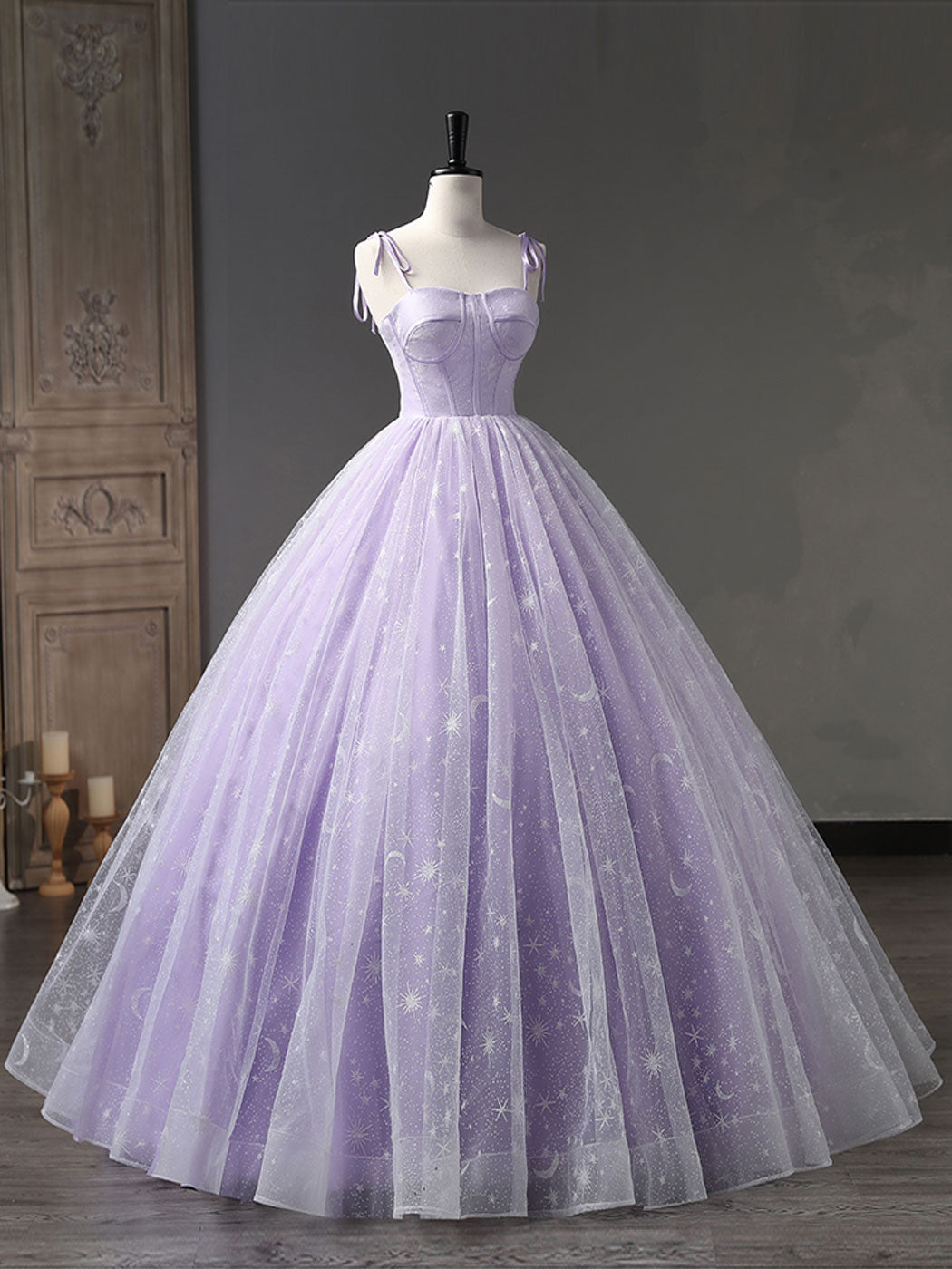 Elegant A-Line Purple Tulle Prom Dress for Women - Perfect for Homecoming, Formal Dances & Special Occasions