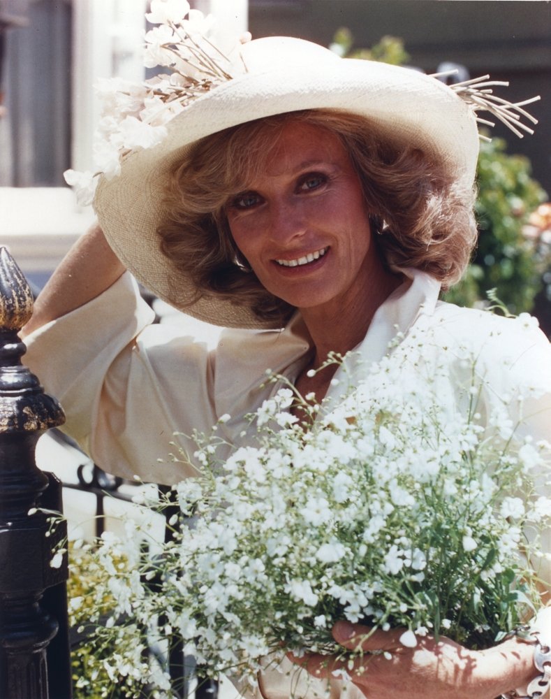 Cloris Leachman White Dress & Hat Photo Print - 24x30 Inch Wall Art Decor - Perfect for Hollywood Memorabilia Collections & Vintage Home Decor
