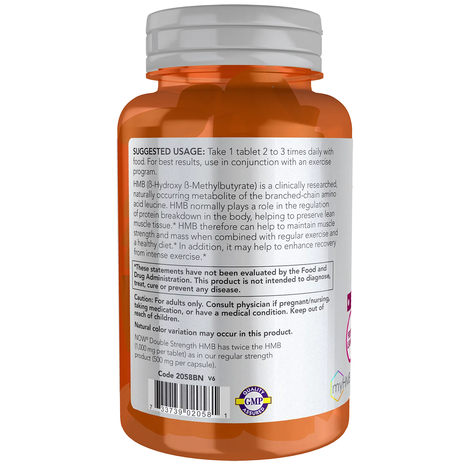 NOW Sports HMB 1000mg Double Strength Muscle Recovery Tablets - Supports Muscle Growth & Workout Recovery for Athletes & Bodybuilders