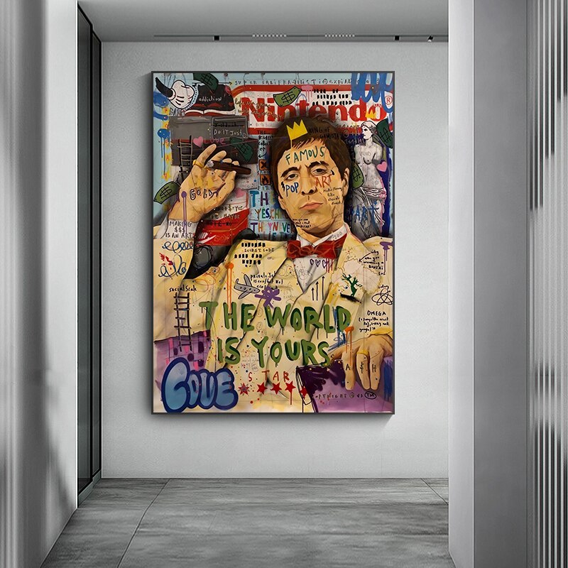 Tony Montana Scarface Movie Poster - Official Licensed Wall Art Decor for Home, Office & Man Cave - Perfect Gift for Fans of Classic Gangster Films