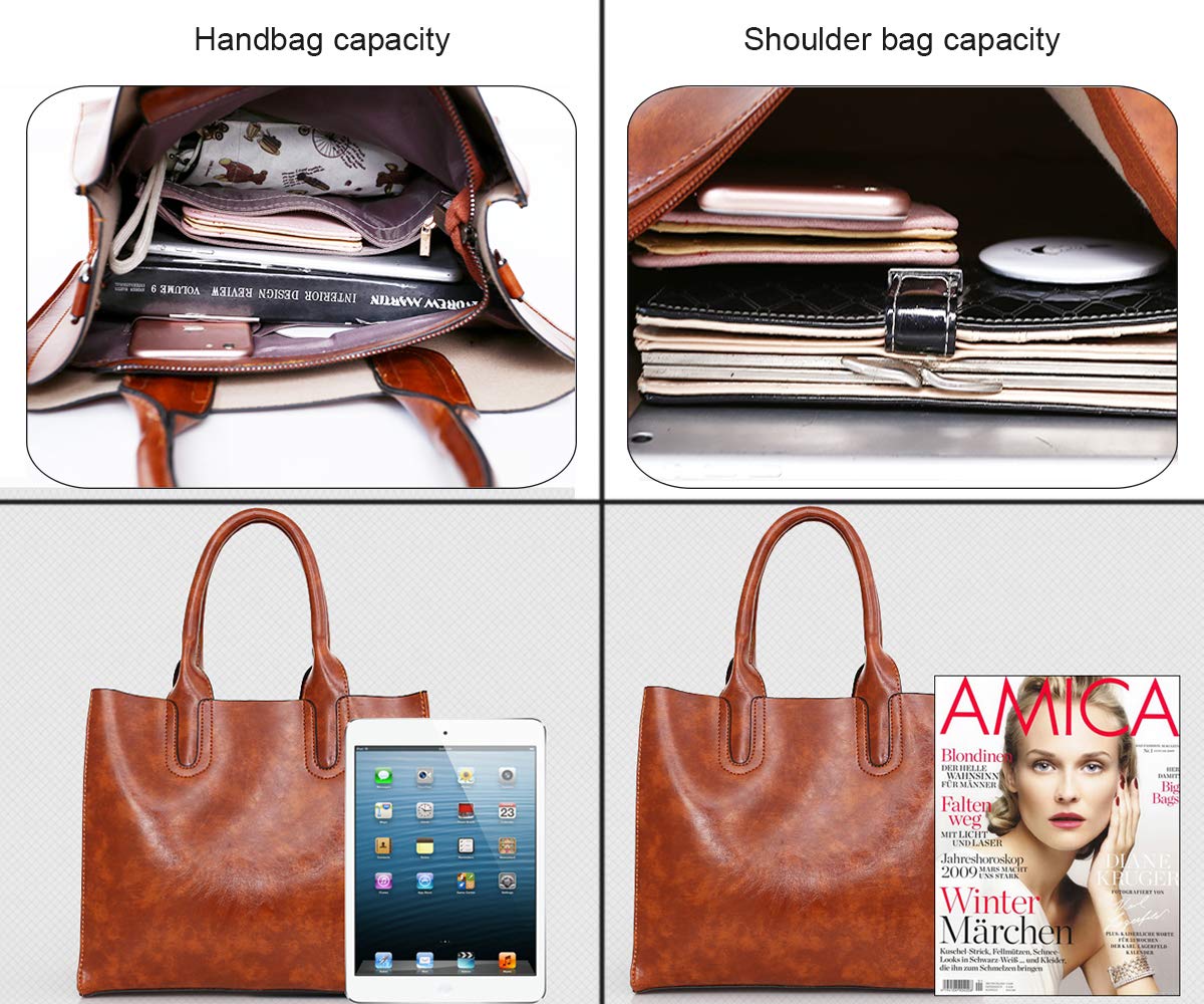 Stylish Women's PU Leather Large Tote Shoulder Bag with Matching Wallet - Perfect for Work, Travel & Everyday Use